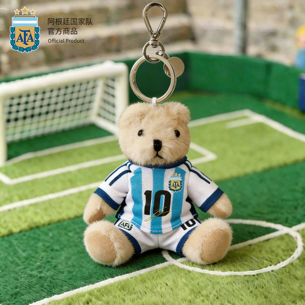 Argentina AFA Messi #10 Bear Plush Charm